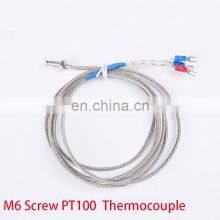 PT100 Screw Thermocouple M6 Screw PT100 Temperature Sensor PT100 Thread Thermal Resistance thumbnail-4