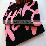 100% Cotton Custom Design Reactive Printing Black Beach Towel thumbnail-3