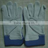 AB Grade Cow Split Leather Working Gloves, Leather Safety Gloves for Machenist thumbnail-1
