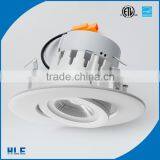 White round 16.5W LED 3000K 6 inch pivoting retrofit trim downlights for high end hotel