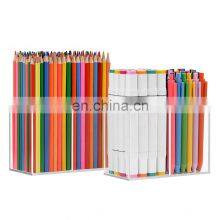 4 Compartments Stationery Organizer Pencil Organizer Acrylic Table Pen Holder for Home, Office, School