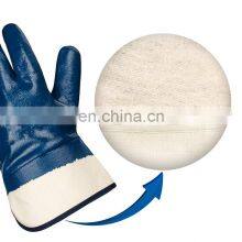 Blue Nitrile Gloves Oil Proof Chemical Resistance Nitrile Coated Safety Cuff Jersey Liner Work Gloves Safety Gloves for Work thumbnail-3