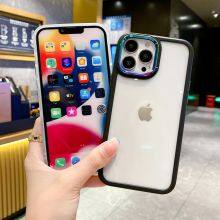 Electroplated Color Case For Apple 13 14 12 Pro Max Metal Lens Bezel Crystal 7 8 Plus11 X Promotional Mobile Phone Cases thumbnail-5