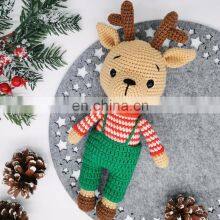 Crochet Reindeer Deer Amigurumi Toy Handmade Stuffed Animal Baby Gift Newborn Toddler Present Cheap Wholesale thumbnail-1
