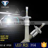 Rocket R3 H4 XHP-50 Chips 12V H7 Car Headlight 80W 9600LM LED Car Headlight thumbnail-4