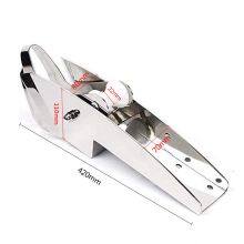 ISURE MARINE AISI 316 Stainless Steel Hinged Self-Launching Bow Anchor Roller With Pivoting Dual-Roller 16.5'' for Marine Yacht Docking Accessories thumbnail-2