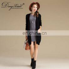 Casual Long Knitted Women Cardigan Black Women's Knit 100% Cashmere Sweater thumbnail-6