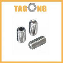 High Quality DIN 916 Hex Socket Drive Stainless Steel Set Screw Grub Screw Cup Cone Point thumbnail-5
