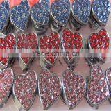 Factory Direct Supply of Encrusted With Diamonds 10MM Wear Jewelry Slider Heart Charms thumbnail-1