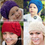 Wholesale Hair Accessory Ladies Crochet Patterns Flower Head Wrap Women Knitted Headband thumbnail-2