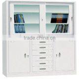 Modern Library Bookcase Wicker Metal Bookcase thumbnail-1