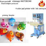 4 Color Pad Printing Machine With Conveyor for Toy Toy Tampo Printer LC-SPM4-150/16T