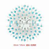 Wall Mounted Metal Wall Clock With Color Diamonds Big Size Wall Clock thumbnail-2