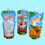 stand up pouch bottom gusset liquid packaging plastic bag with spout