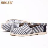 Custom Logo Design Canvas Casual Shoes Rubber Outsole Women's Nautical Bimini Shoes thumbnail-1