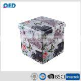 Removable Cover Roomy Foldable Storage Ottoman thumbnail-5