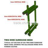 50mm*200mm PVC Powders Double Wire Fence / Double Wire Mesh Panel