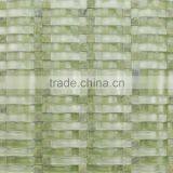 8mm Glossy Glass Mosaic With Green Onyx Marble for Kitchen thumbnail-1