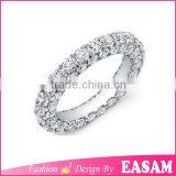 Fashion Silver Full of Crystal Wedding Ring thumbnail-1