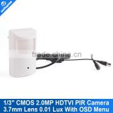 HD TVI PIR Camera With1080P 1/3" Cmos PIR Style Motion Detector 3.7mm Lens UTC Camera + OSD Menu