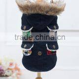 Pet Coat/four Pockets Dog Coat With Fur Hat thumbnail-3