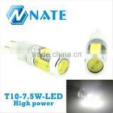 2014 Auto Decorations White T10 7.5W Led Super Bright Light Bulbs