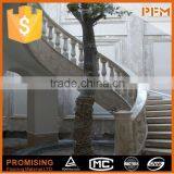 High Class Apartment Design Natual Beige Stone Balustrade for Stairs thumbnail-3
