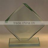 Pure crystal blank block with engraved for crystal trophy and award