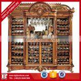 Luxury Wine Bottle Holder Wall Cabinet Wine Barrel Furniture thumbnail-1