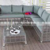 fish bone new weaving rattan corner sofa set