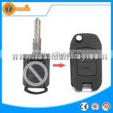 Black Plastic 2 Button Replacable Flip Remote Key Case With Left Blade Without Logo for Opel Corsa Meriva Zafira
