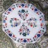 Handmade White Plate, Inlay Stone Plate thumbnail-1