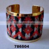 Indian Handmade Metal Brass Fashion Bangle Bracelet Weaved thumbnail-4