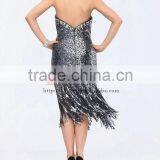 Off Shoulder Sexy Back Open Heavy Sequins Beaded Short Celebrity Dress 2014 thumbnail-3