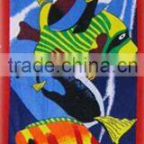 Fishes printed beach towel, microfiber towel, cleaning towel