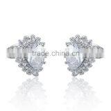 2016 Oval Cut Cubic Zircon Stud Earring Prong Setting Jewelry Wedding Jewelry thumbnail-2