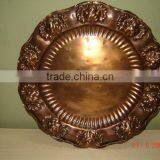 Solid Gregorian Copper Charger Plates and Decor Plates