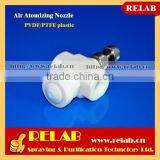 Acid and Alkali Resistance PVDF PTFE Plastic Full Cone Air Mist Nozzle