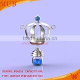Beautiful Crown Perfume Bottle Pendant Jewelry Necklace Wholesale on thumbnail-1