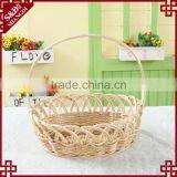 S&D Eco-friendly 100% Hand Made Poly Rattan Wicker Gift Basket With Handle thumbnail-5