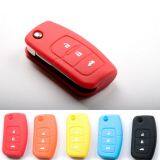 Red Blue Orange Eco-friendly Silicone Soft Cover Car Protective Key Cases thumbnail-2