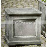 Simple Suqare Flower Mossy Clay Garden Urn thumbnail-1