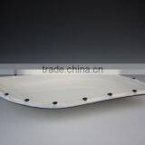 Eco-friendly White Porcelain Plate Round Square Oval Leaf Shape thumbnail-3