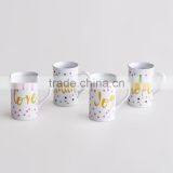 2017 Hot Sale Stoneware Promitional Cheap Coffee Mug With Golden Design Printing thumbnail-2