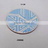 Blue Hand Printed Pattern Coaster Available in Other Patterns and Colours thumbnail-1