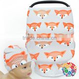 Infant and Toddler Multipurpose New Fox Print Baby Car Seat Cover Canopy