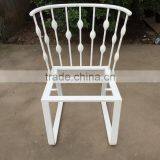 White Metal Patio Chair Frame, Patio Furniture thumbnail-1