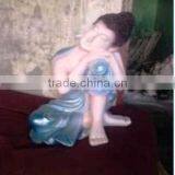 Antique Polyresin Sitting Buddha Statue thumbnail-1