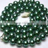 Latest 5-5.5mm Green Akoya Pearl Necklace With 14K Gold thumbnail-1