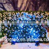 Colorful Artificial Flower Wall Backdrop With Wholesale Silk Flower Hydrangea and Rose for Wedding thumbnail-3